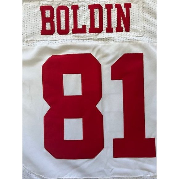 Anquan Boldin #81 White Football NFL On Field Nike Jersey Size 52 (XXL) San Fran - Picture 4 of 4